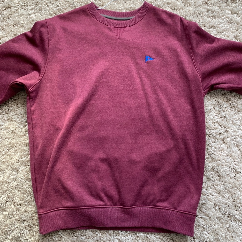 maroon crew neck